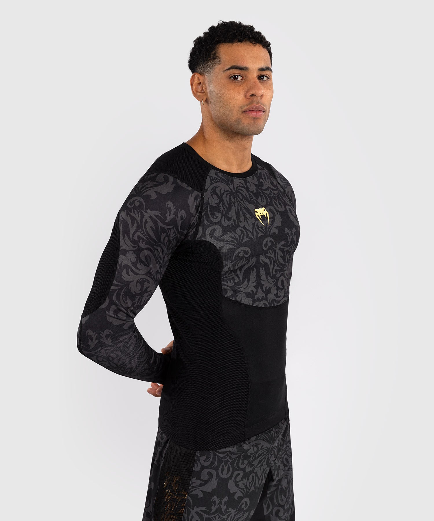 Rashguard à Manches Longues Venum x Topuria Unmatched Edition - Noir/Or - product-type_T-Shirts de Compression