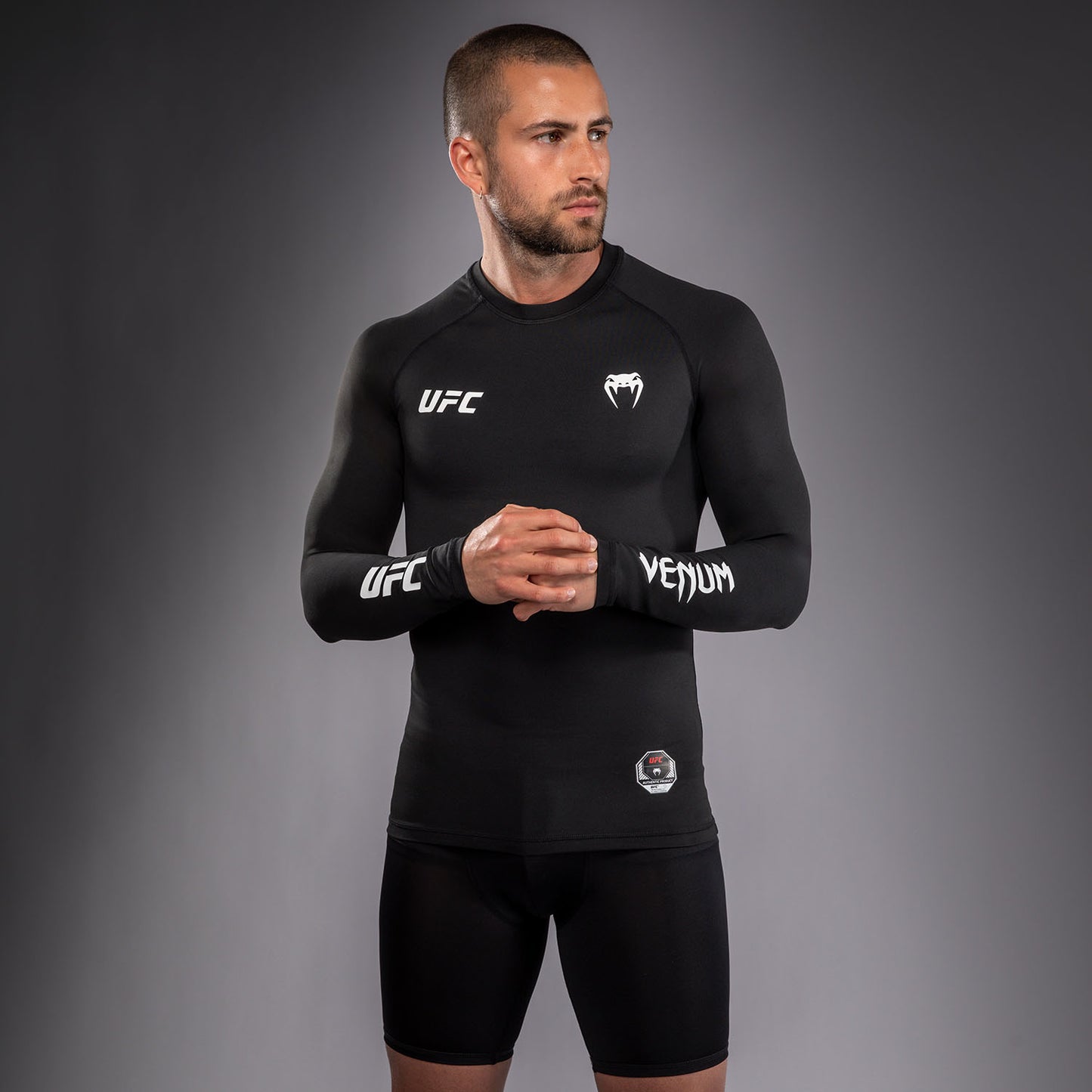 Rashguard à Manches Longues Technique pour Homme Venum UFC Unity by Venum Authentic Fight Week - Noir