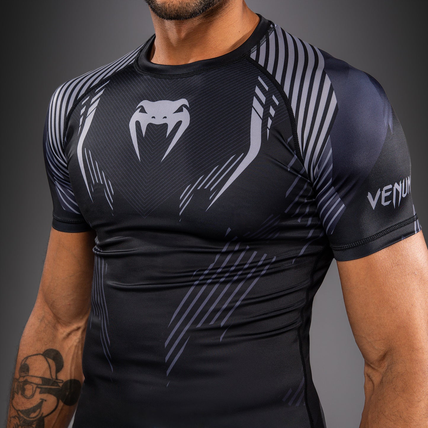 Rashguard à Manches Courtes Venum No-Gi 6.0 - Noir/Gris
