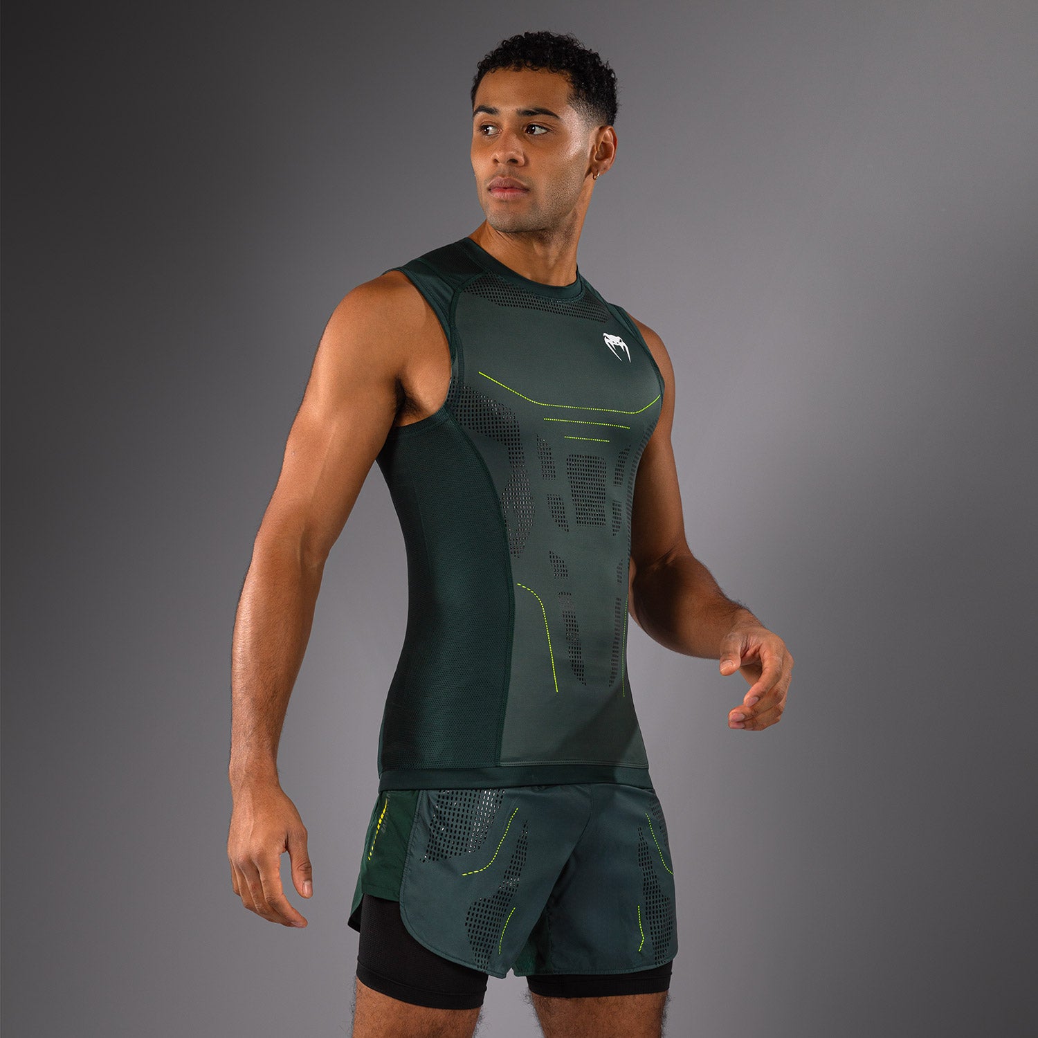 Rashguard Sans Manches Venum Technical 3.0 - Vert Forêt - product-type_T-Shirts de Compression