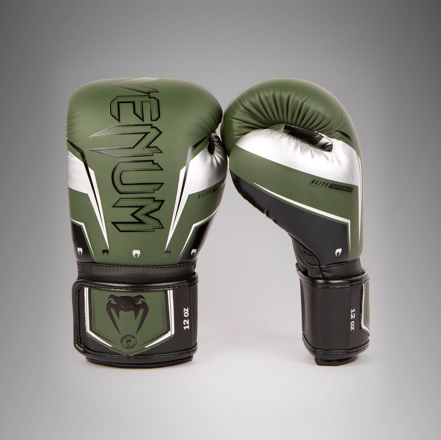 Gants de Boxe Venum Elite Evo - Kaki/Argent - product-type_Gants de boxe