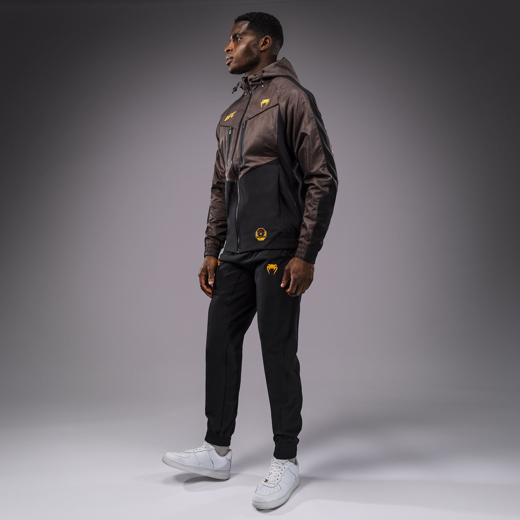 Veste à Capuche Zippé pour Hommes UFC Fusion by Venum Fight Week - Marron Terrestre - product-type_Vestes