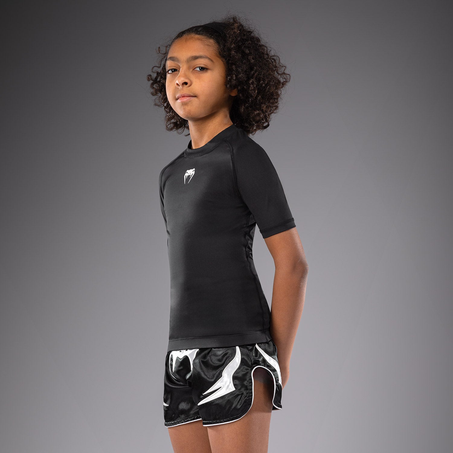 Rashguards Manches Courtes pour Enfants Venum Contender - Noir - product-type_T-Shirts de Compression