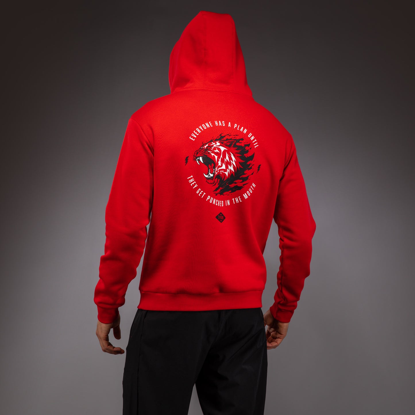 Sweat à capuche Venum x Mike Tyson Tiger - Rouge Intense/Noir Profond