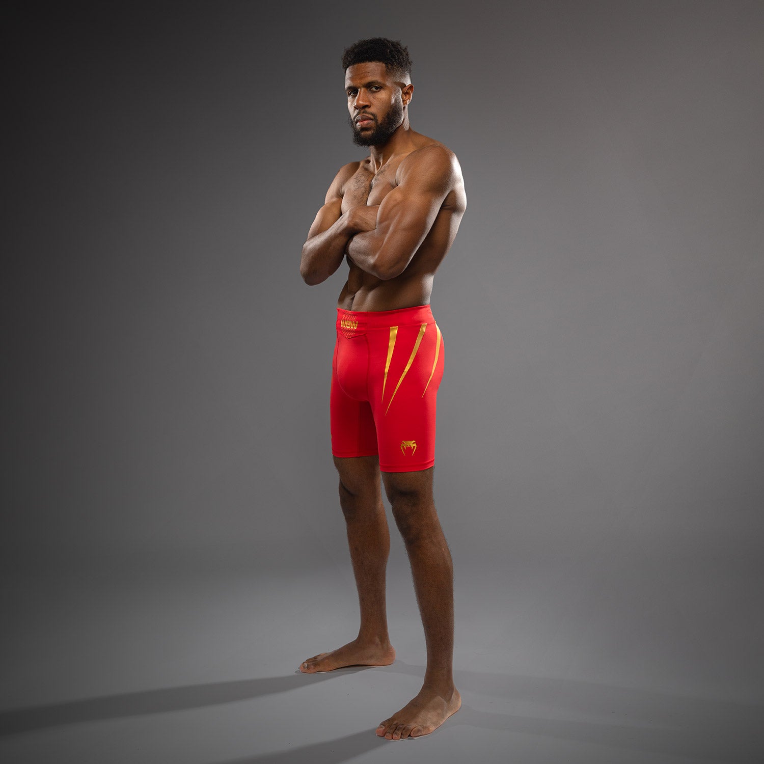 Short de Compression Venum x WOW FC - Rouge/Or - product-type_Shorts de compression