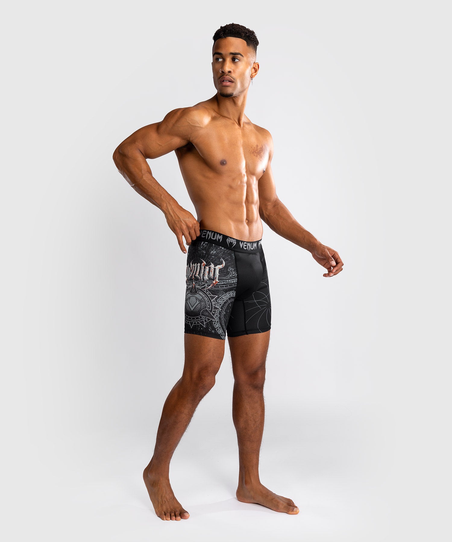 Short de compression pour Hommes Venum Gladiator 5.0 - Noir/Argent - product-type_Shorts de compression