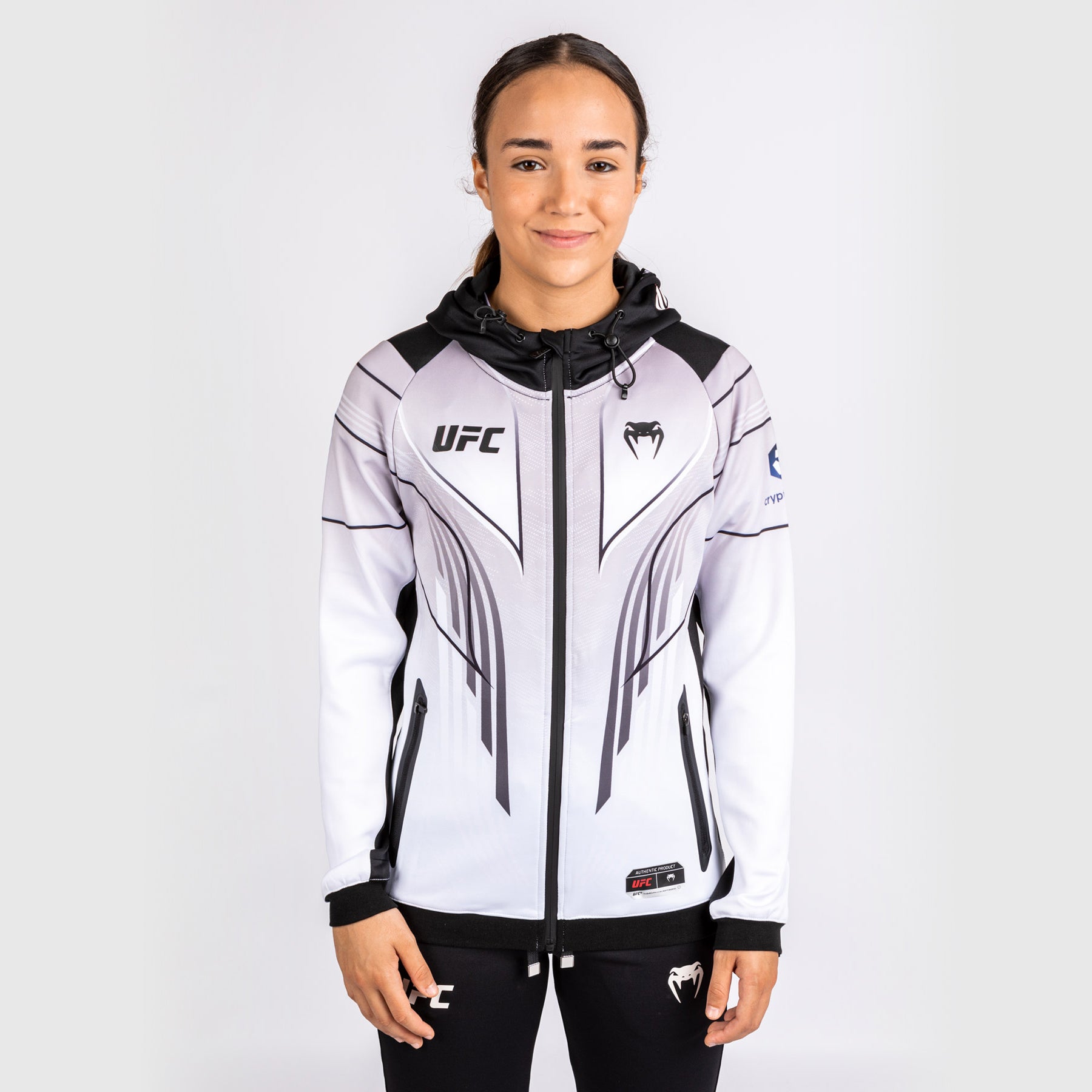 Sweatshirt à Capuche Femme Personnalisé UFC Venum Authentic Fight Night 2.0 - Blanc - product-type_Vestes