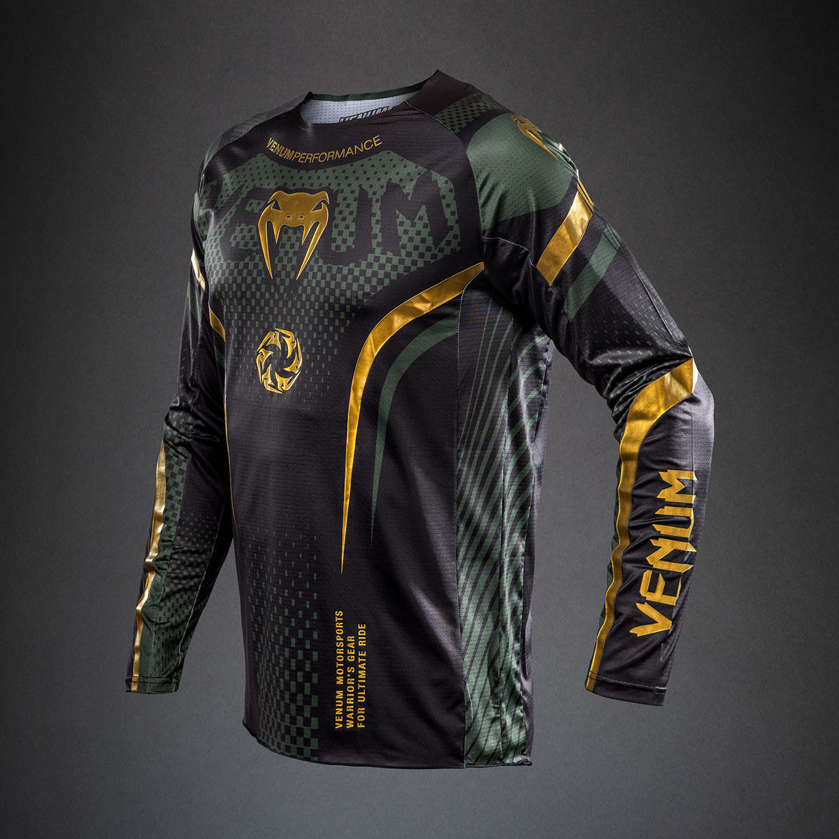 Maillot de Motorsports Venum MX Challenger - Noir/Vert/Or