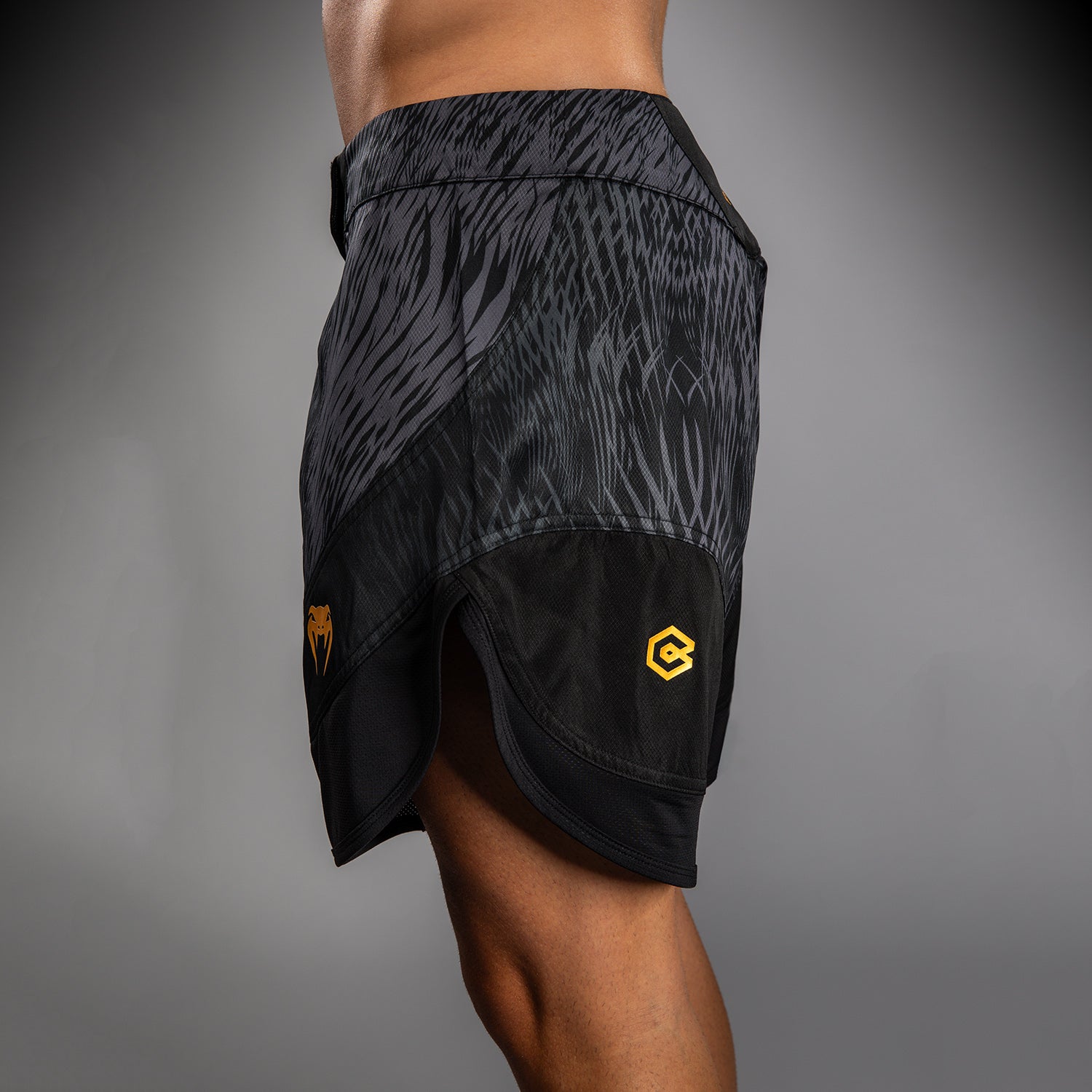 Short de combat Venum x Chimaev - Noir/Gris - product-type_Shorts de MMA