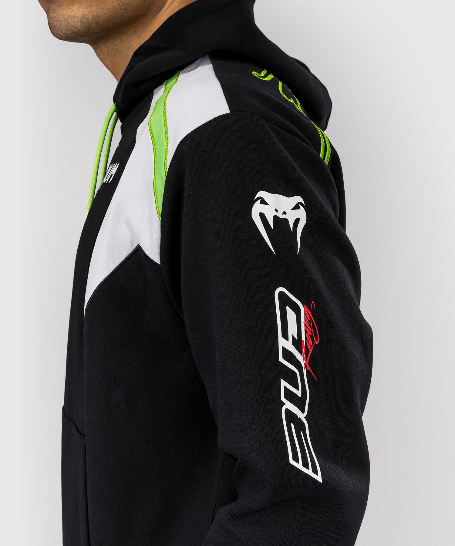 Sweat à capuche pour Hommes Venum x Bud Racing - Noir/Blanc/Citron Vert - product-type_Sweatshirts