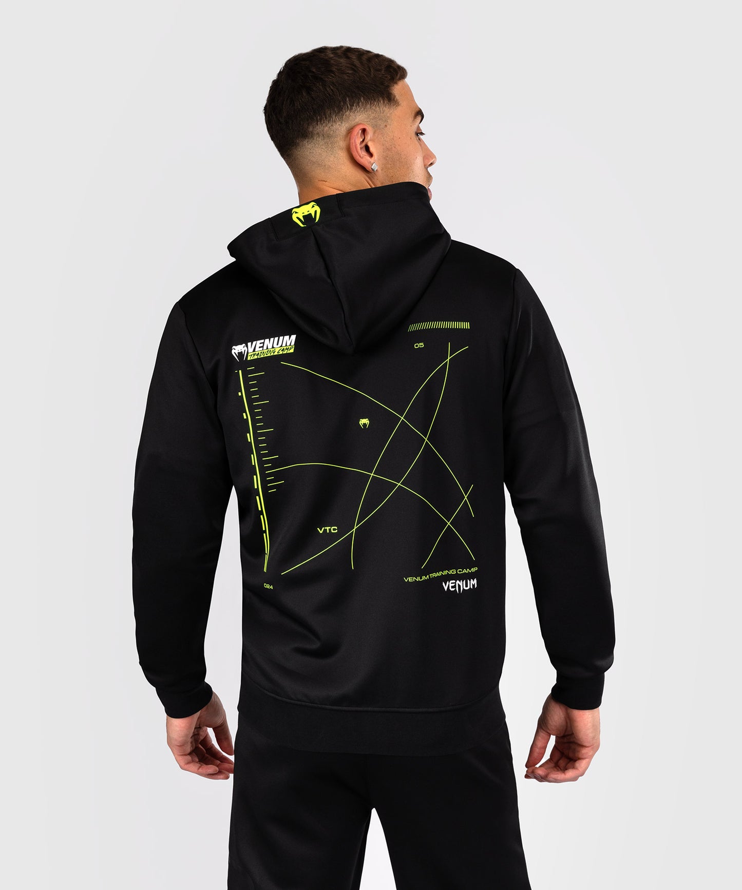 Sweat à capuche zippé Venum Training Camp 4.0 - Noir/Vert Fluo - product-type_Sweatshirts