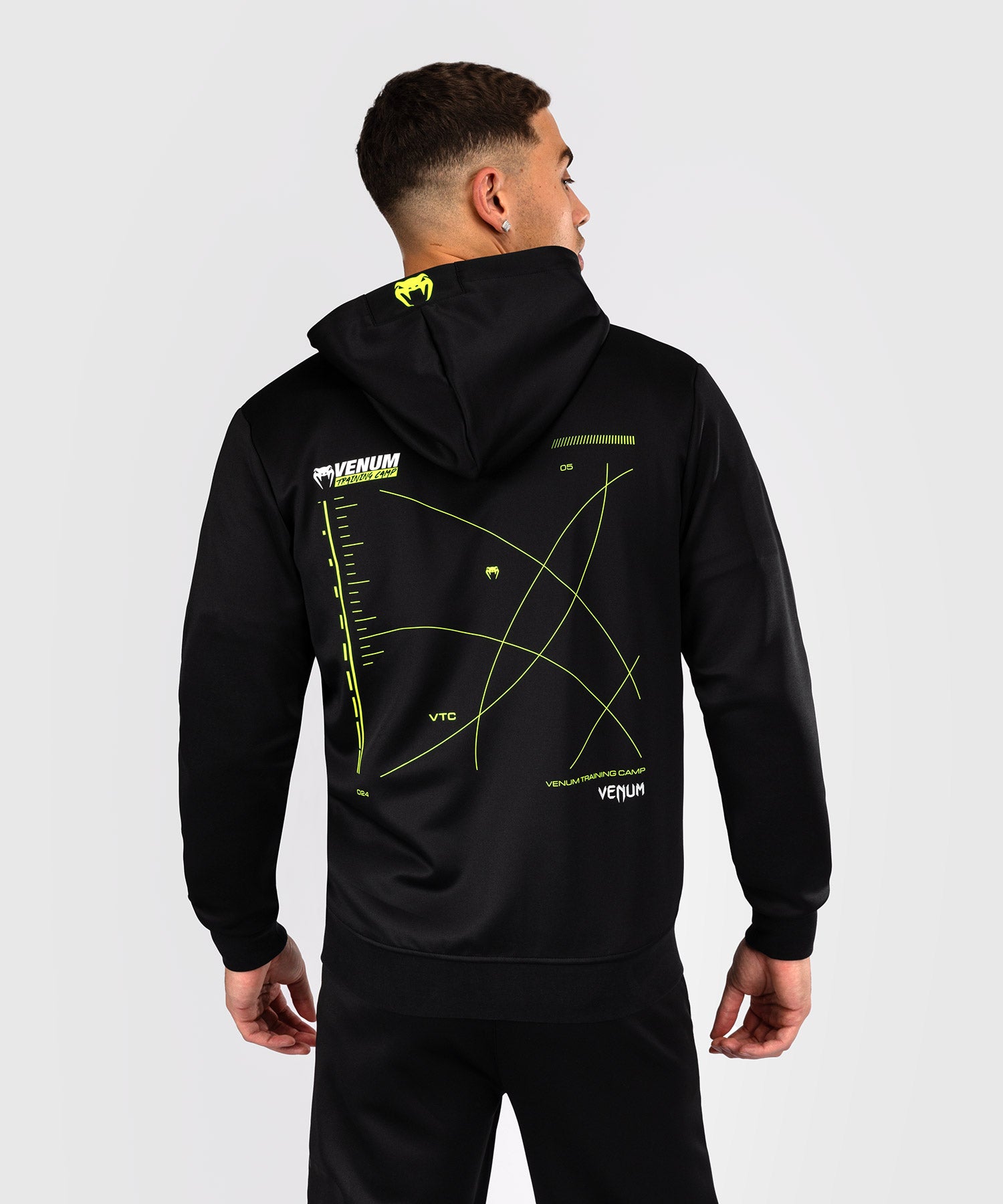 Sweat à capuche zippé Venum Training Camp 4.0 - Noir/Vert Fluo - product-type_Sweatshirts