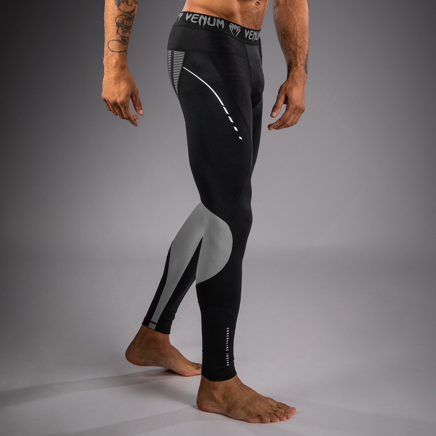 Pantalon de Compression Venum Adrenaline – Noir/Gris Argenté - product-type_Pantalons de Compression