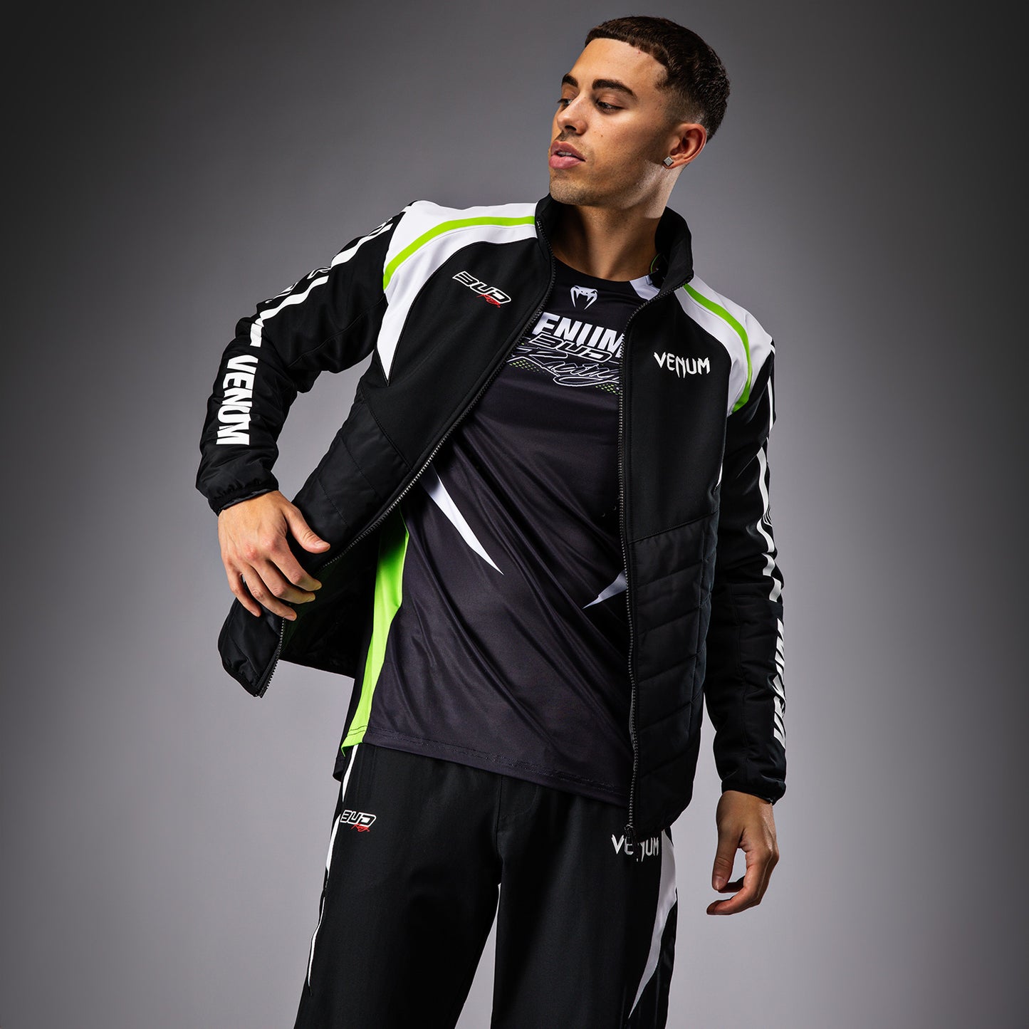 Veste pour Hommes Venum x Bud Racing - Noir/Blanc/Citron Vert - product-type_Vestes