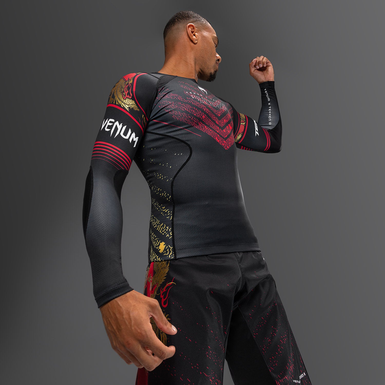 Rashguard Venum x TEKKEN 8 - Marshall Law - Noir/Rouge/Or - product-type_T-Shirts de Compression