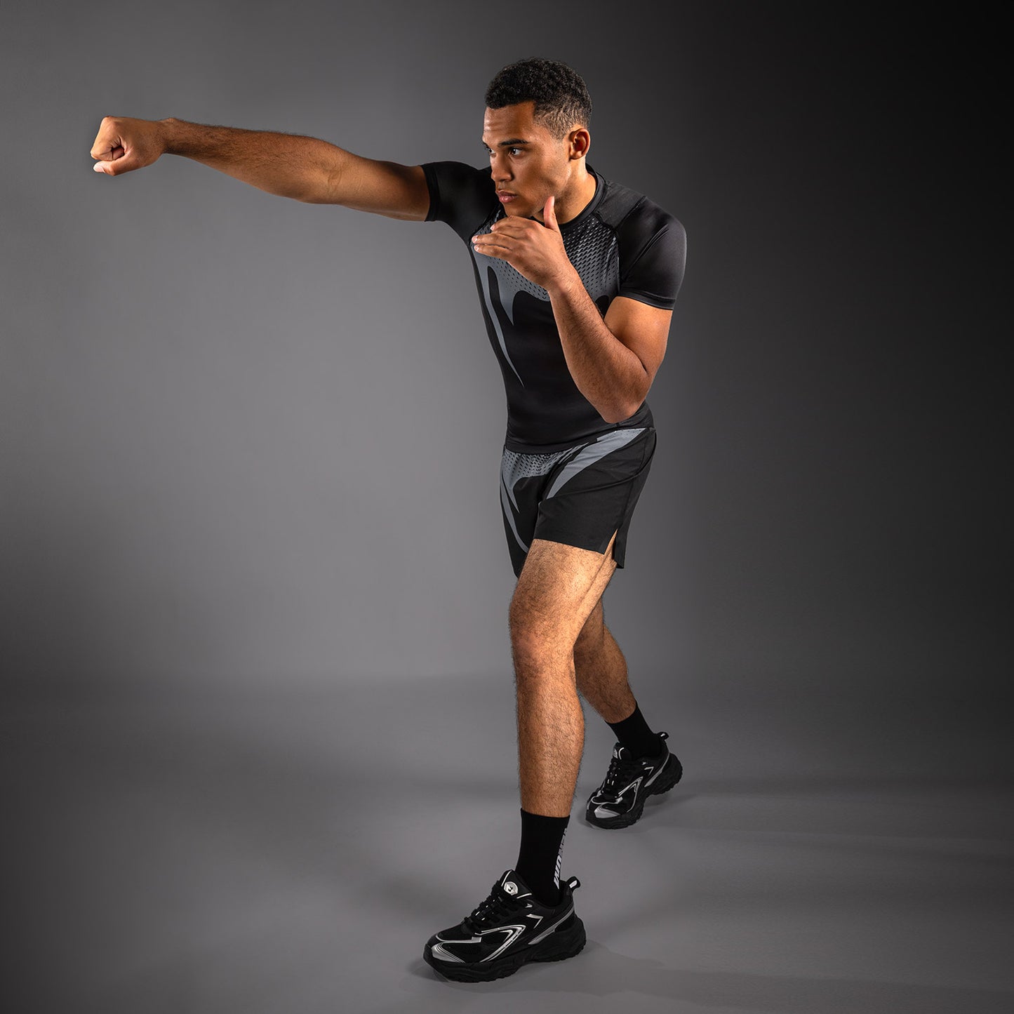 Rashguard Venum No Gi - Noir/Gris Argenté