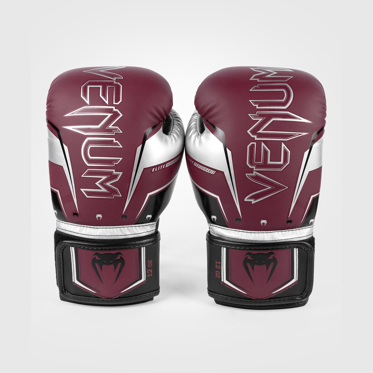 Gants de Boxe Venum Elite Evo - Rouge Bordeaux/Argent - product-type_Gants de boxe