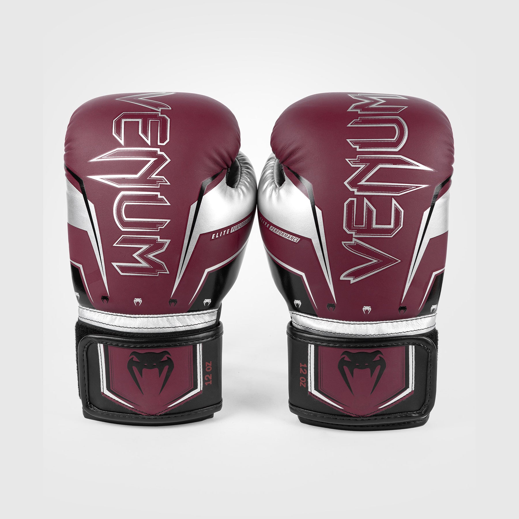 Gants de Boxe Venum Elite Evo - Rouge Bordeaux/Argent - product-type_Gants de boxe
