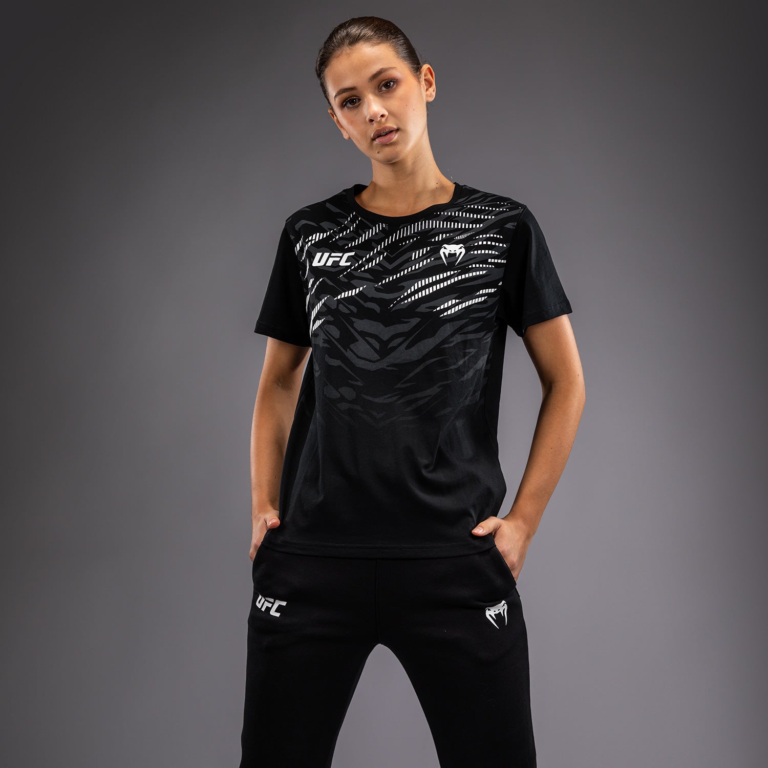 T-shirt à Manches Courtes pour Femmes UFC Fusion by Venum Replica - Noir - product-type_T-Shirts