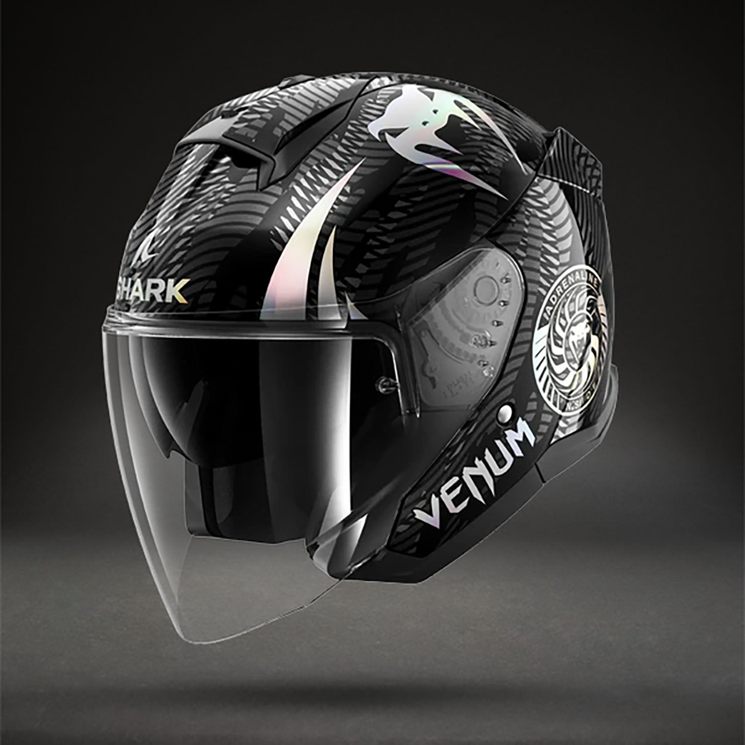 Casque de Moto Venum x Shark SKWAL JET – Noir Chromé Anthracite - product-type_Casque de Moto