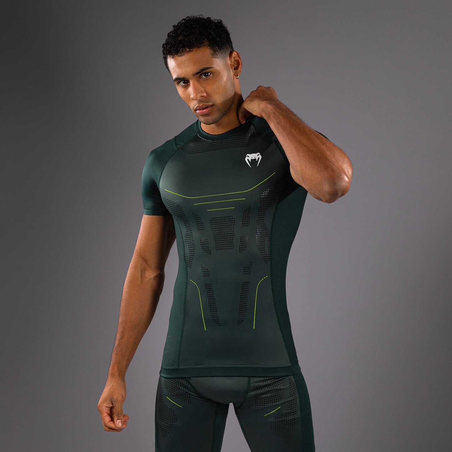 Rashguard Venum Technical 3.0 - Vert Forêt - product-type_T-Shirts de Compression
