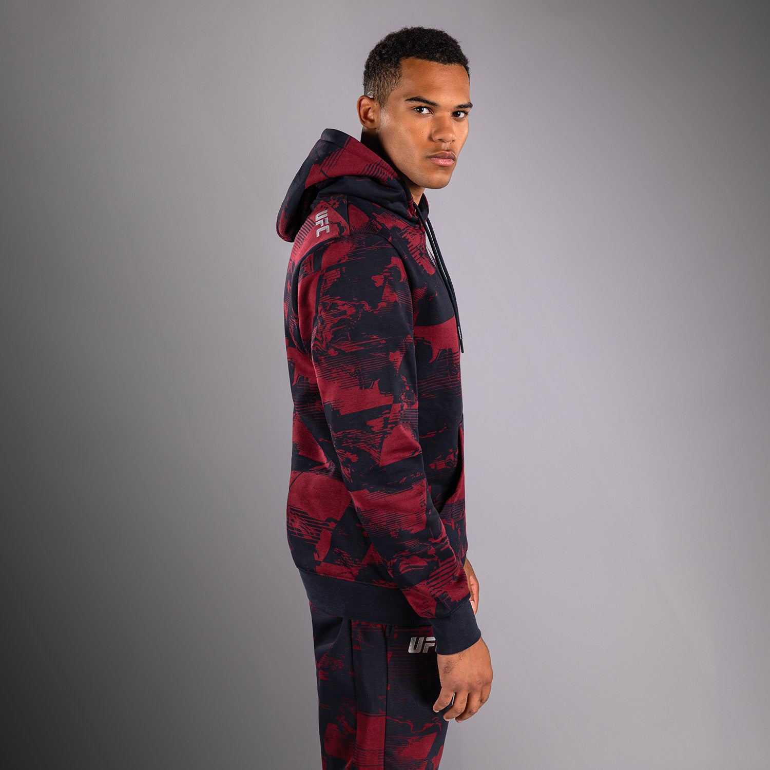 Sweat à capuche Homme UFC Zenith by Venum Authentic Fight Week - Bleu marine/Bordeaux/Argent - product-type_Sweatshirts