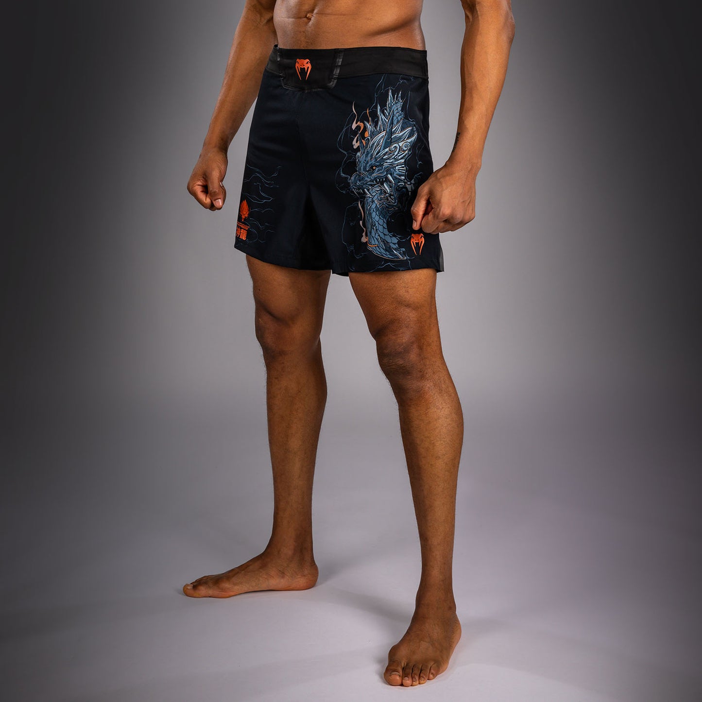 Short de Combat Venum Thunder Dragon – Noir/Gris/Cuivre - product-type_Shorts de MMA
