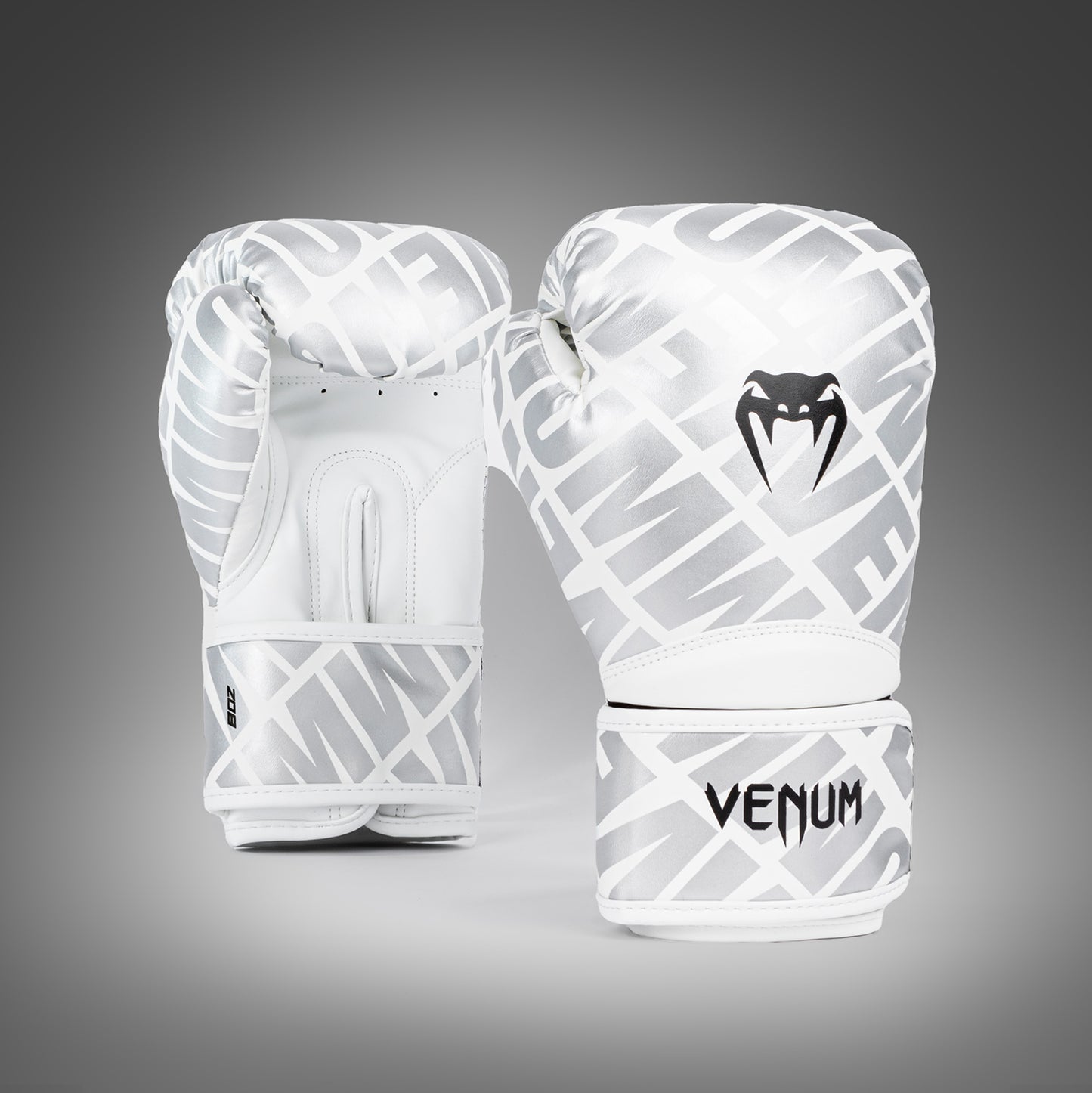 Gants de boxe Venum Contender 1.5 XT pour enfants - Blanc/Argent