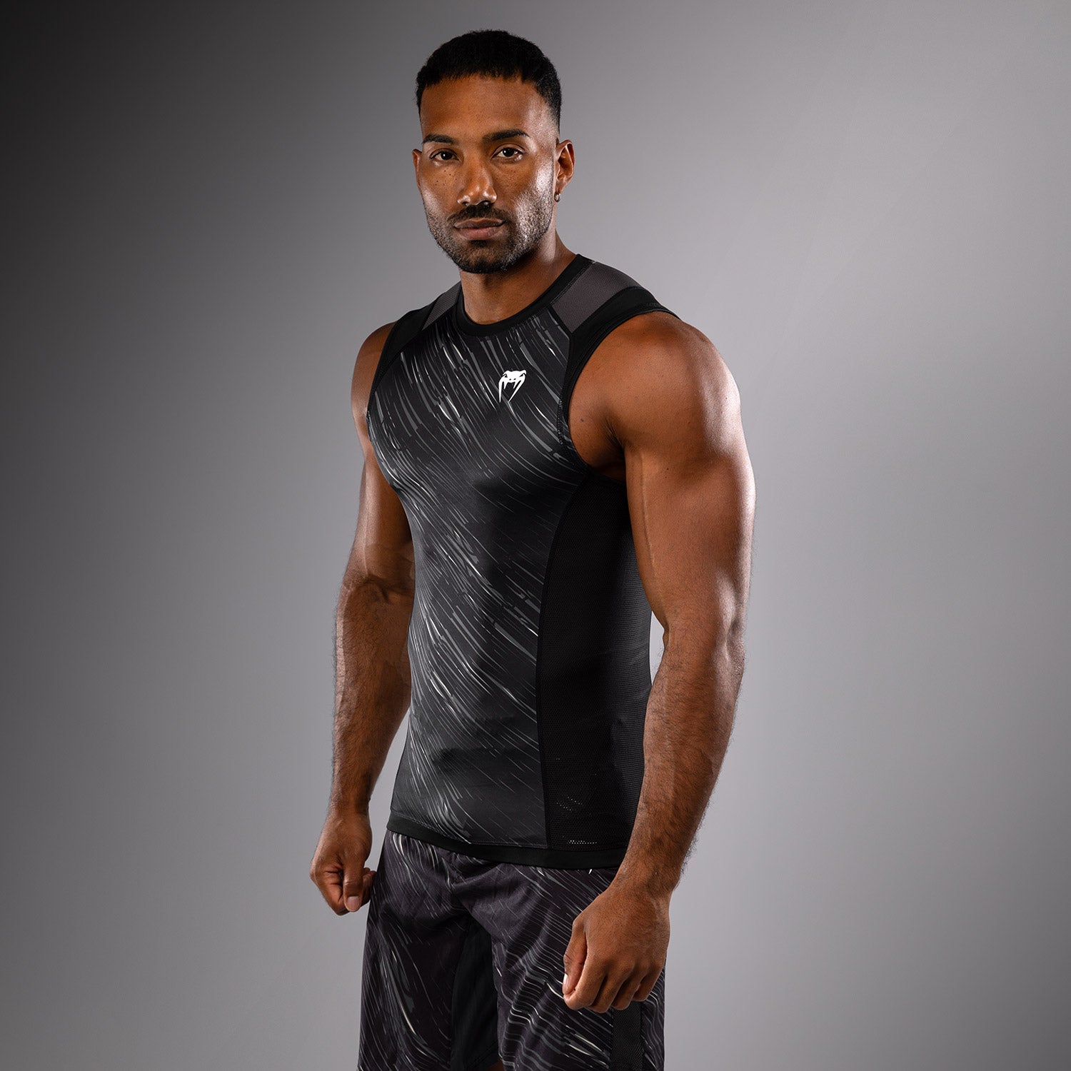 Rashguard Sans Manches Venum Rapid - Noir/Gris Orage - product-type_T-Shirts de Compression