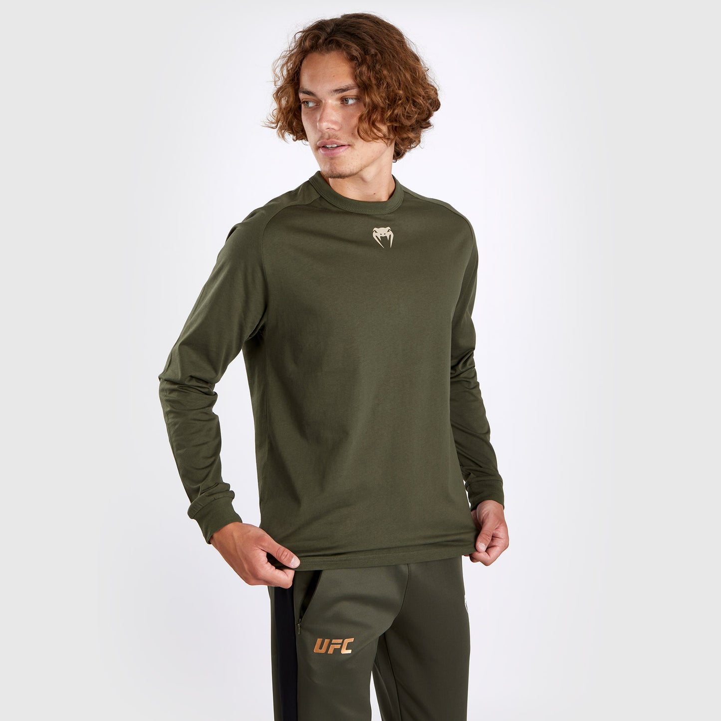 T-shirt à manches longues pour Hommes UFC Adrenaline by Venum Fight Week - Khaki - product-type_T-Shirts