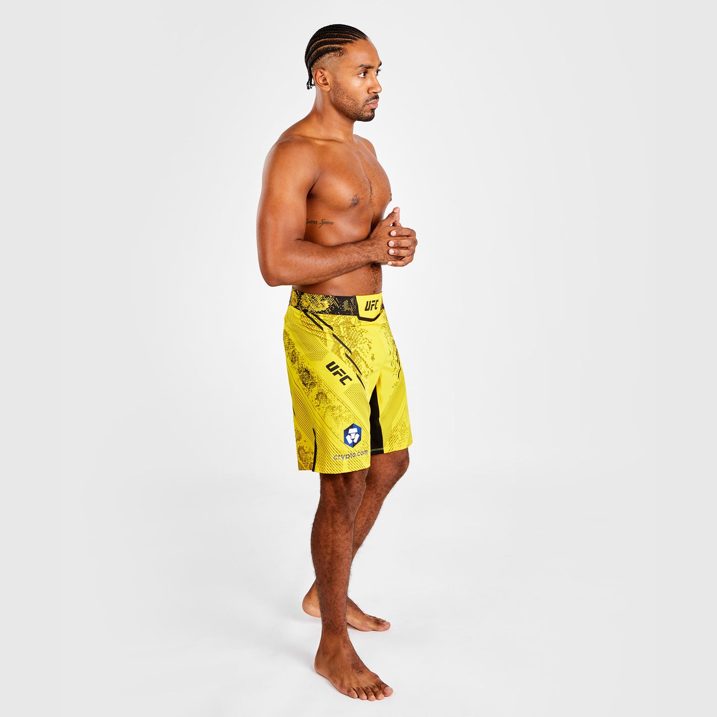 Short de combat Coupe longue pour Hommes UFC Adrenaline by Venum Authentic Fight Night - Jaune