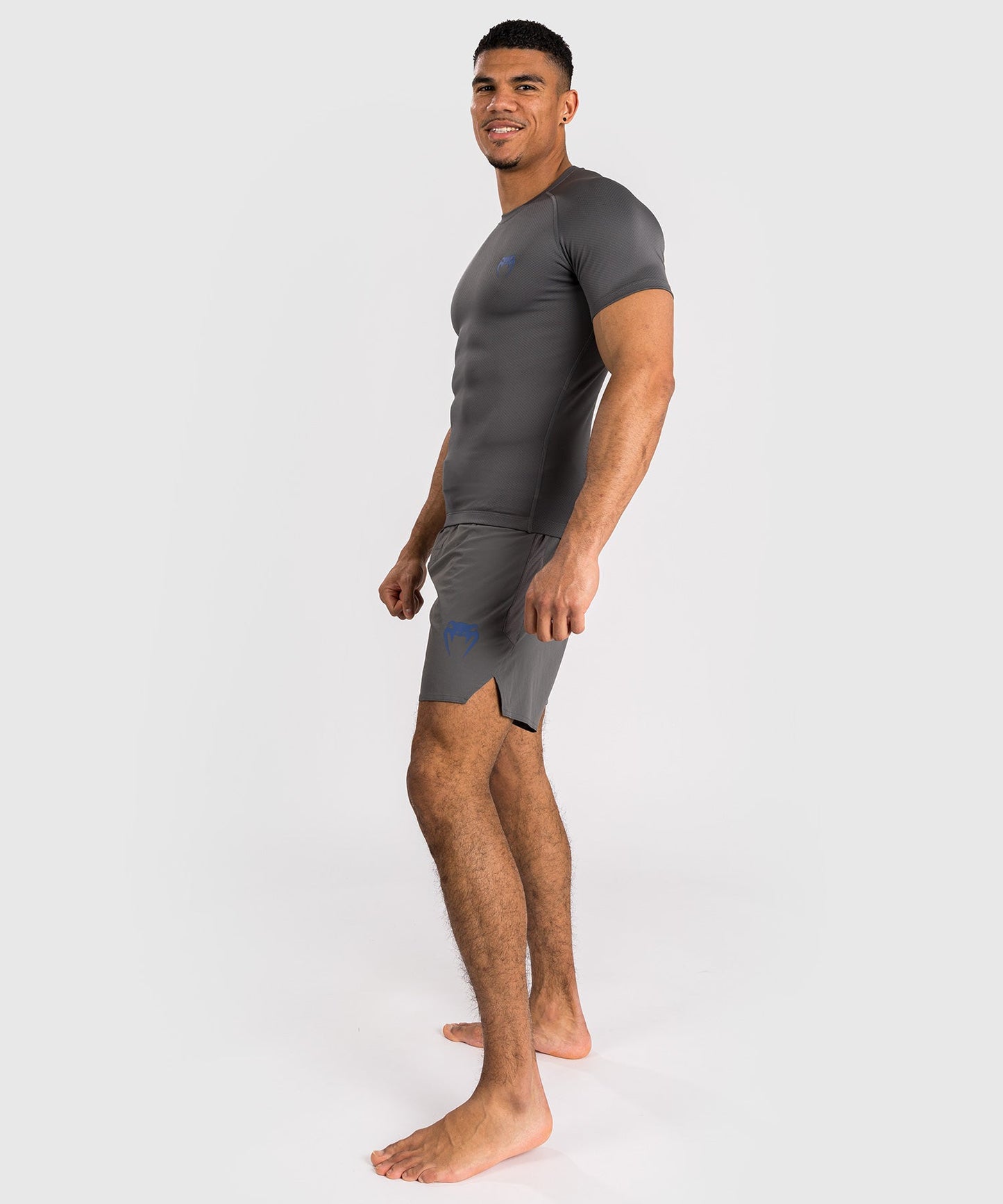 Rashguard à manches courtes pour hommes Venum Contender - Gris - Shorts de compression