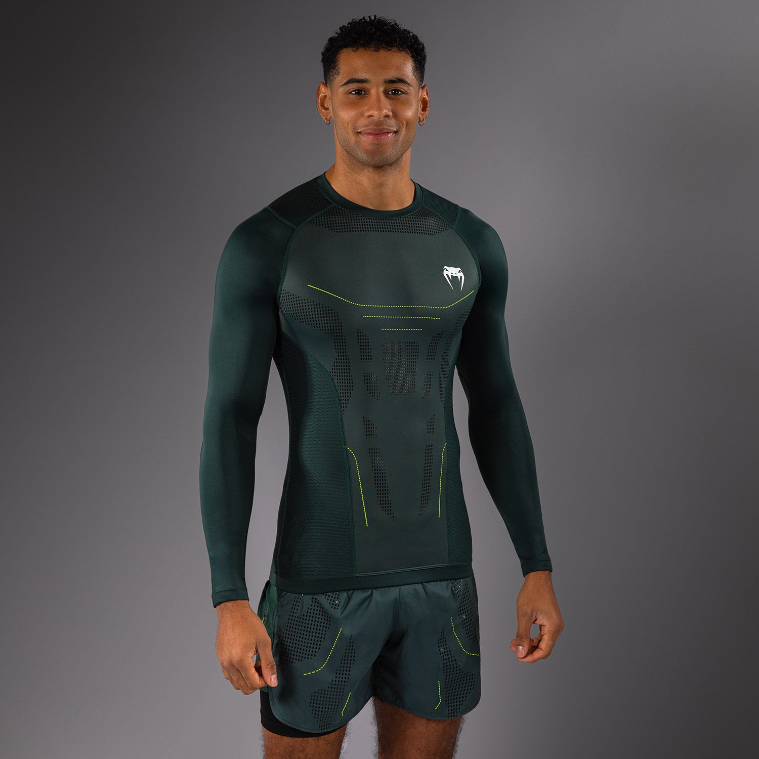 Rashguard Venum Technical 3.0 - Vert Forêt - product-type_T-Shirts de Compression