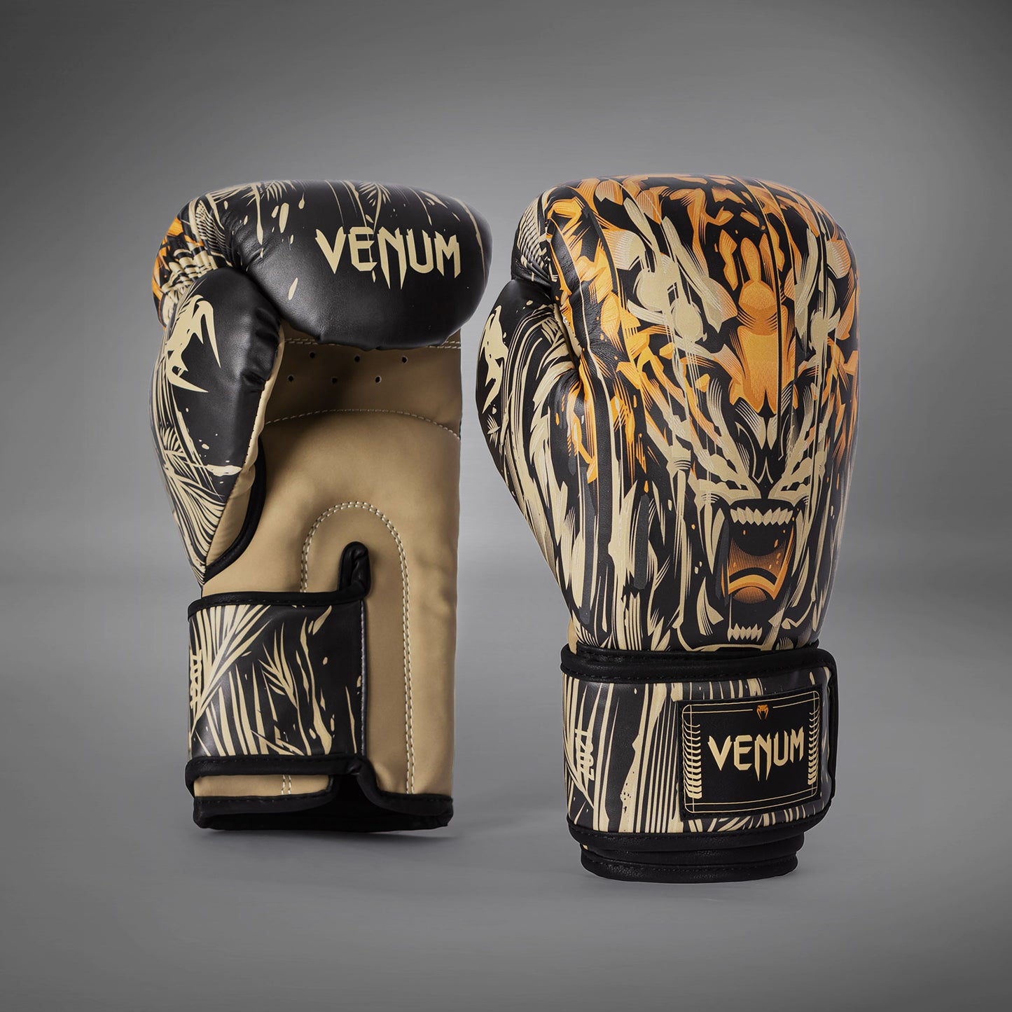 Gants de Boxe Venum Tiger pour Hommes - Noir/Orange Néon - product-type_Gants de boxe