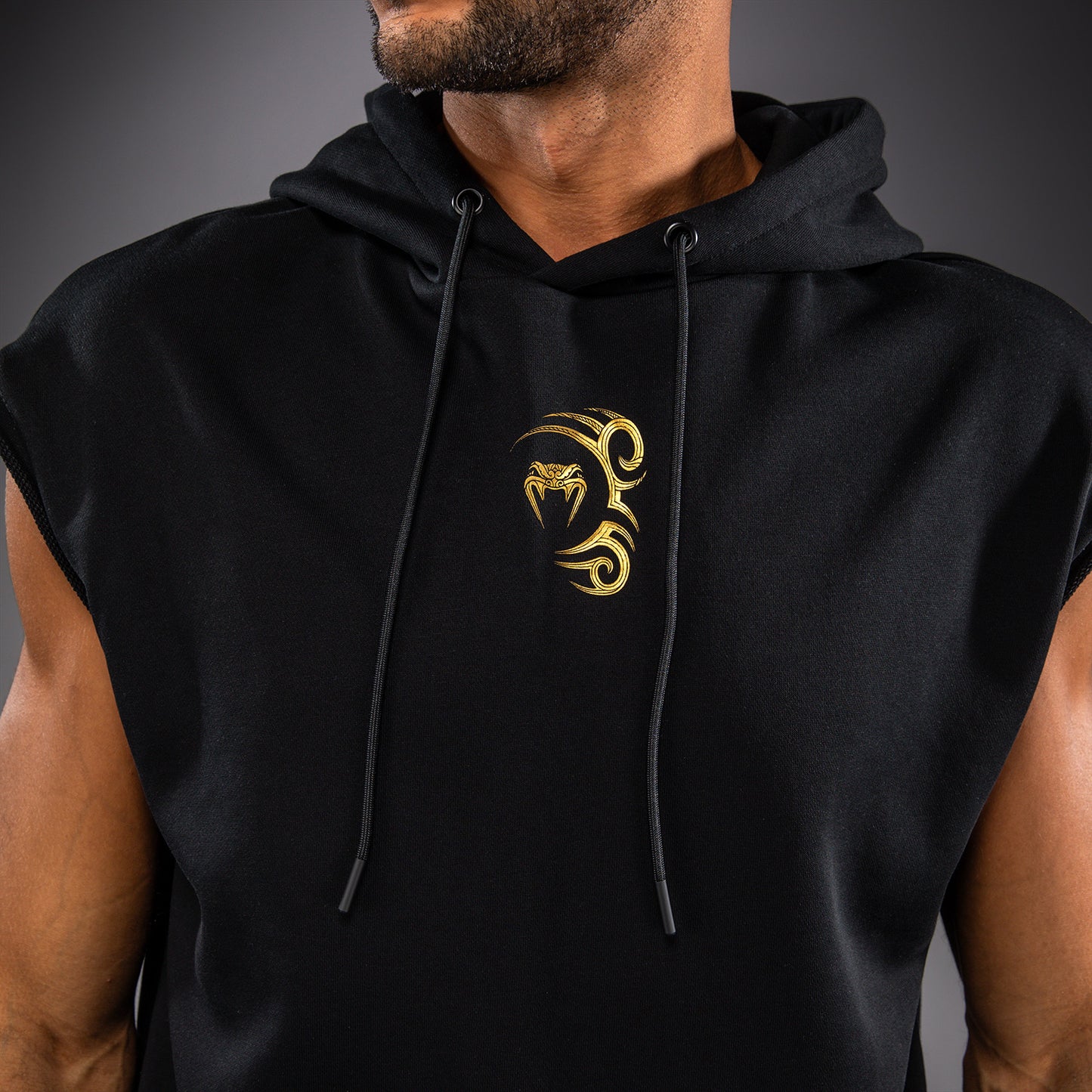 Sweat à capuche Sans Manches Venum x Mike Tyson Tiger - Noir/Or