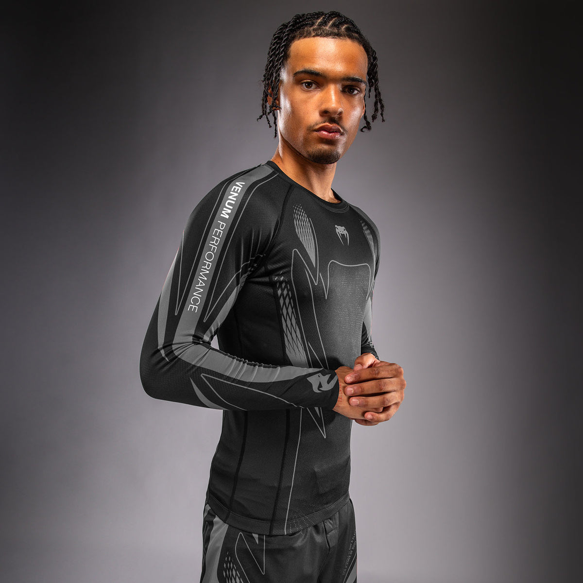 Rashguard à manches longues Venum Amazonia Reborn - Noir/Gris