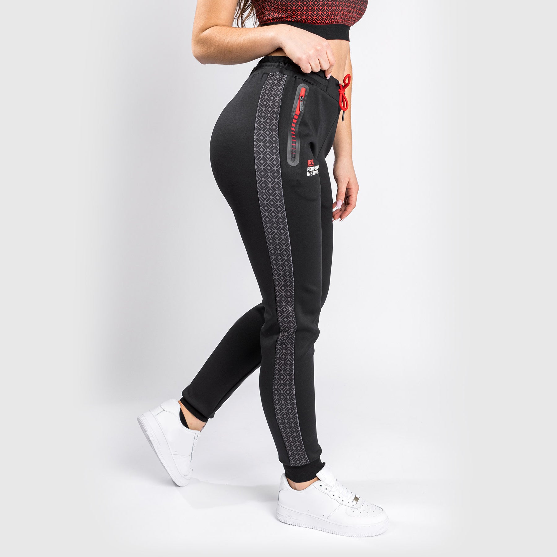 Pantalon de jogging UFC Venum Performance Institute - Pour Femmes - Noir/Rouge - product-type_Pantalons de jogging