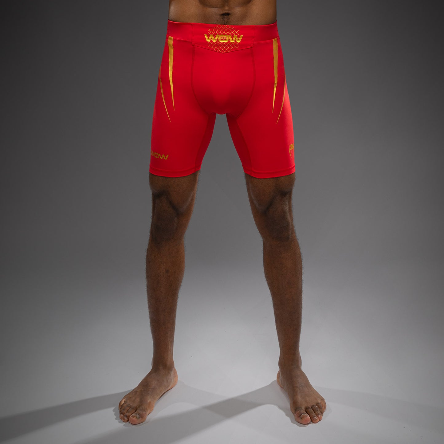 Short de Compression Venum x WOW FC - Rouge/Or - product-type_Shorts de compression