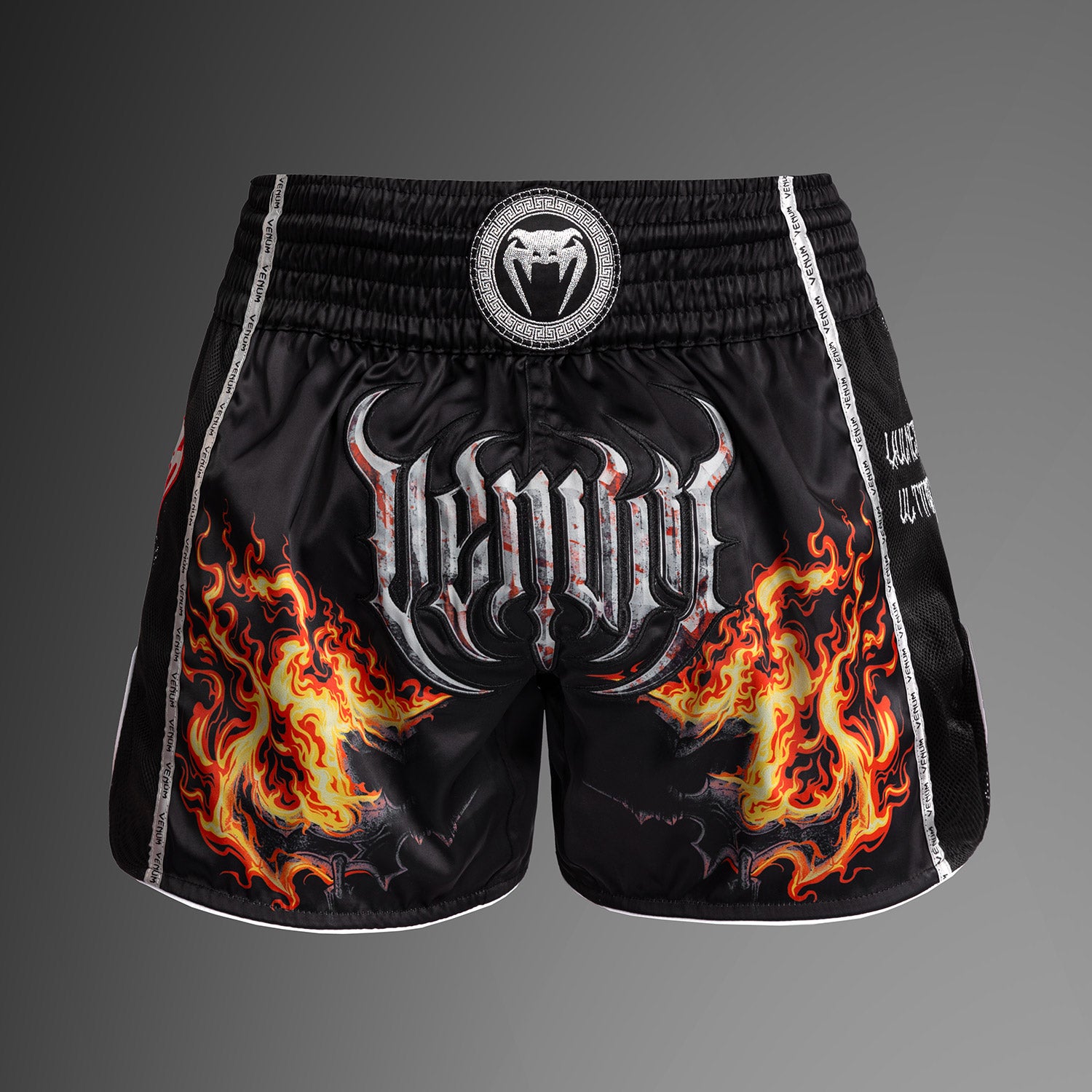 Shorts de Muay Thai Venum Gladiator 5.0 - Noir/Orange Néon - product-type_Shorts de Muay Thai