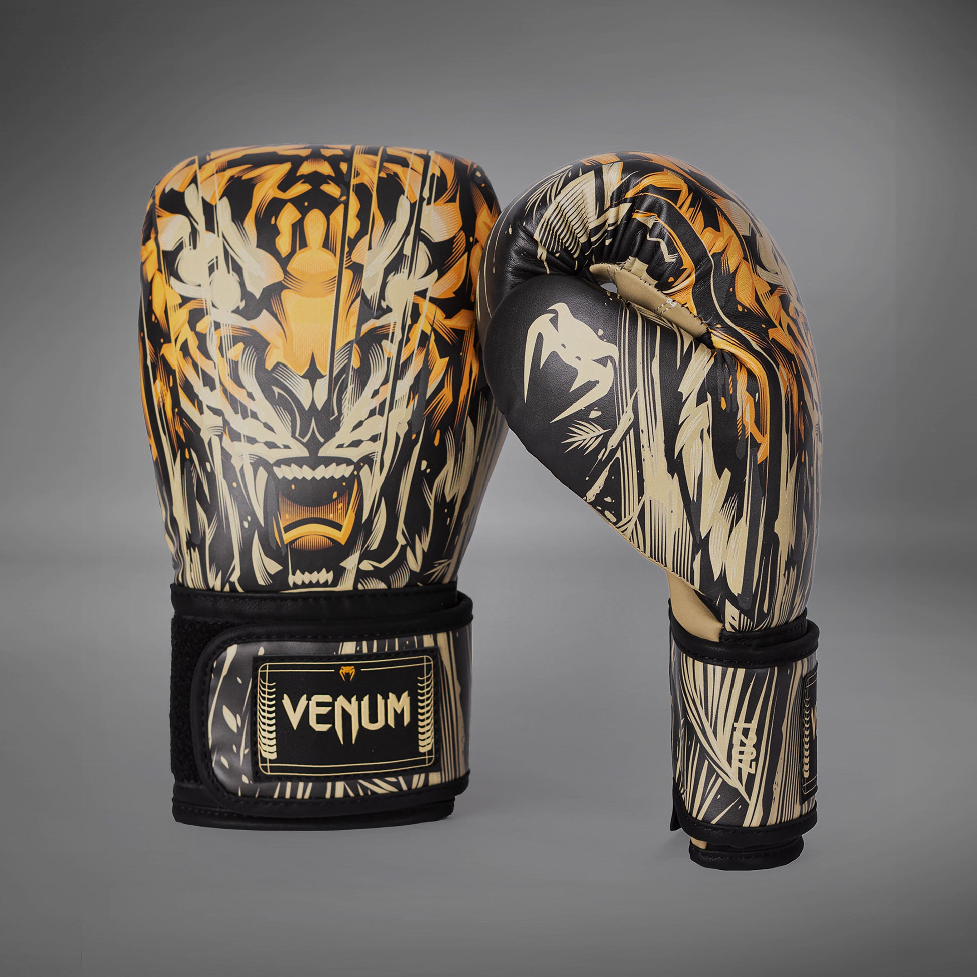 Gants de Boxe Venum Tiger pour Hommes - Noir/Orange Néon - product-type_Gants de boxe