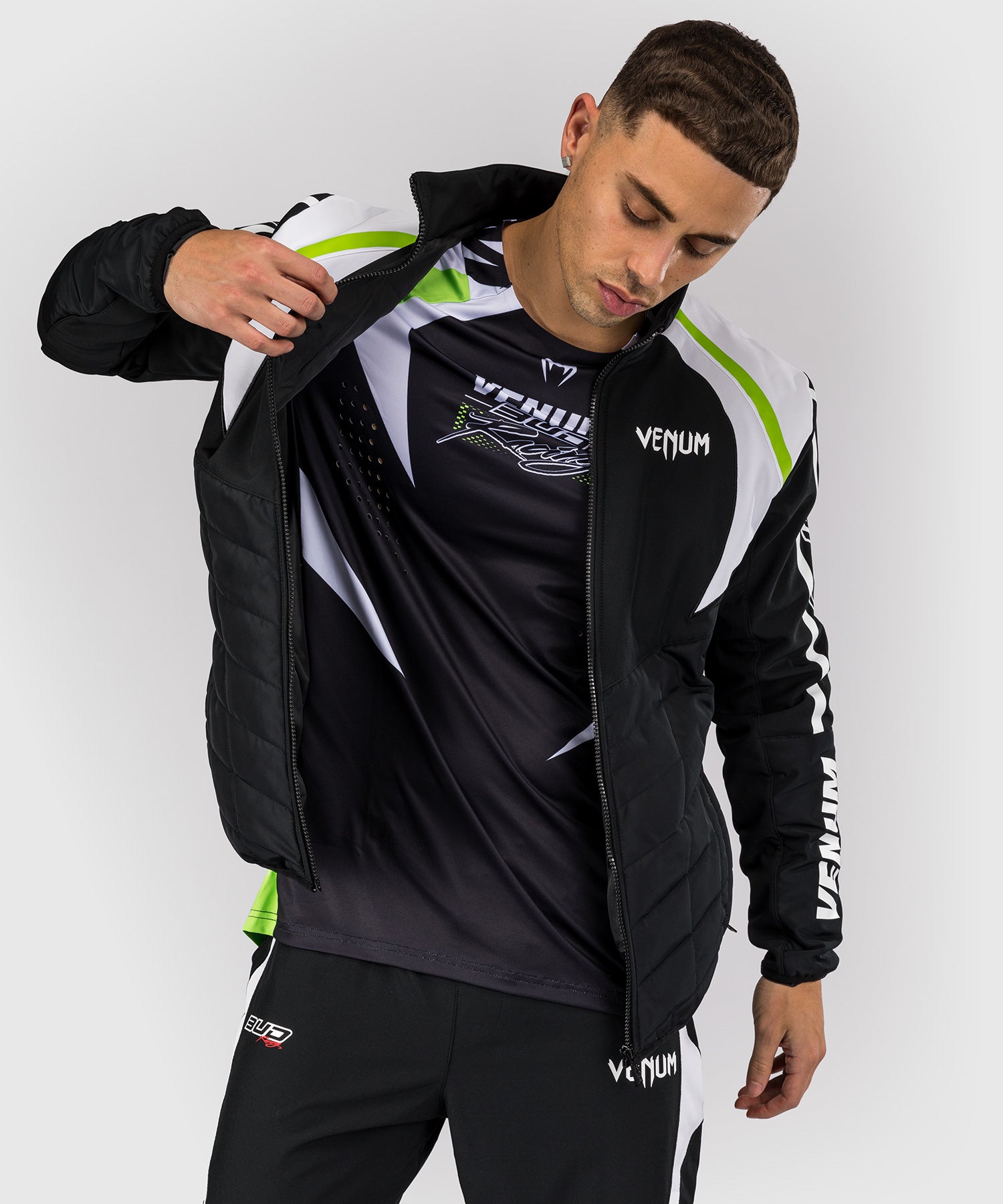 Veste pour Hommes Venum x Bud Racing - Noir/Blanc/Citron Vert - product-type_Vestes
