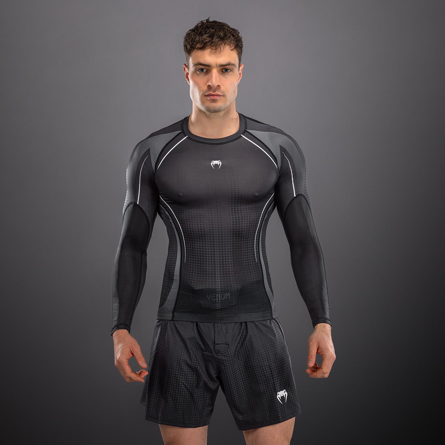 Rashguard à Manches Longues Venum Stealth – Noir/Blanc - product-type_T-Shirts de Compression