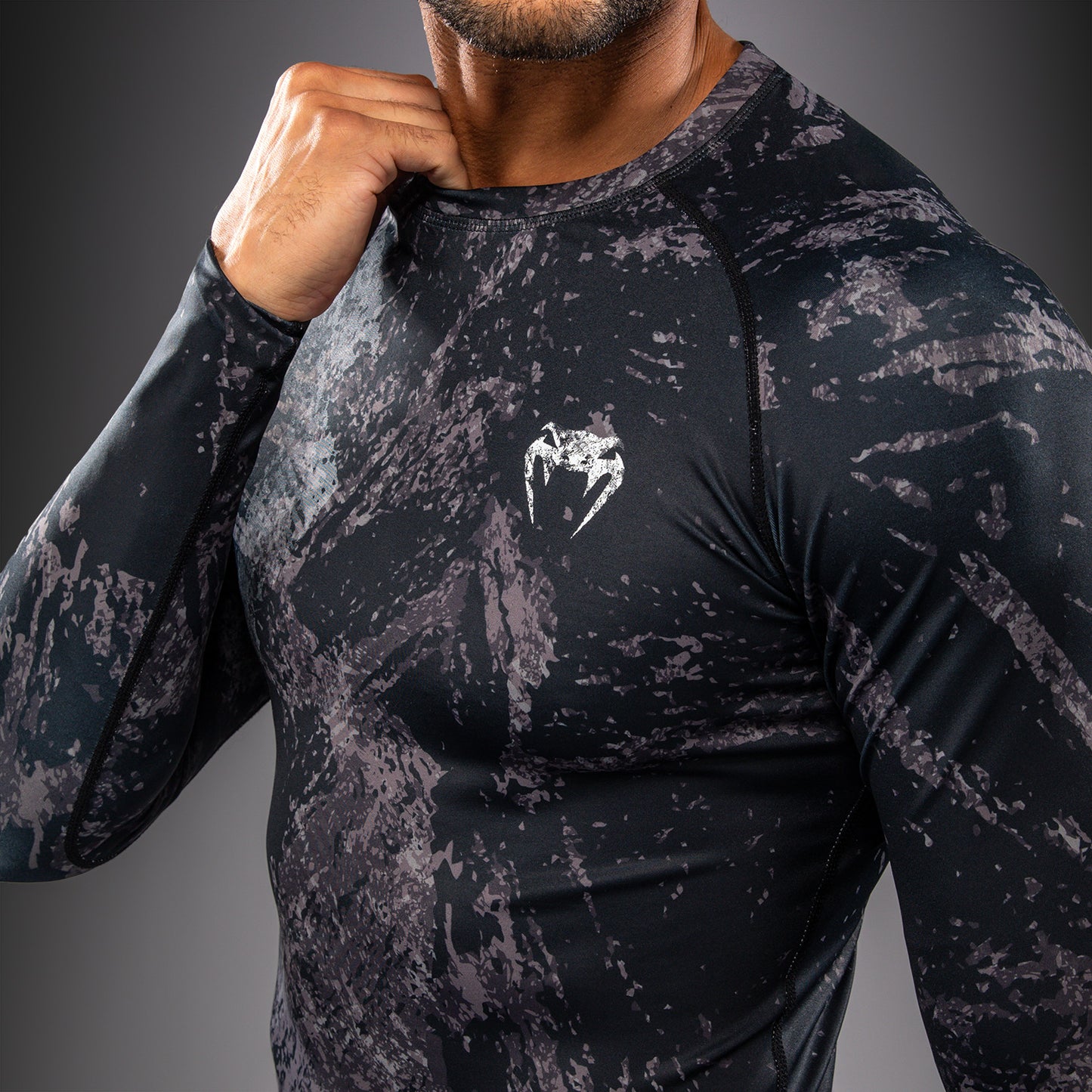 Rashguard à Manches Longues Venum Rage & Workout - Noir/Gris