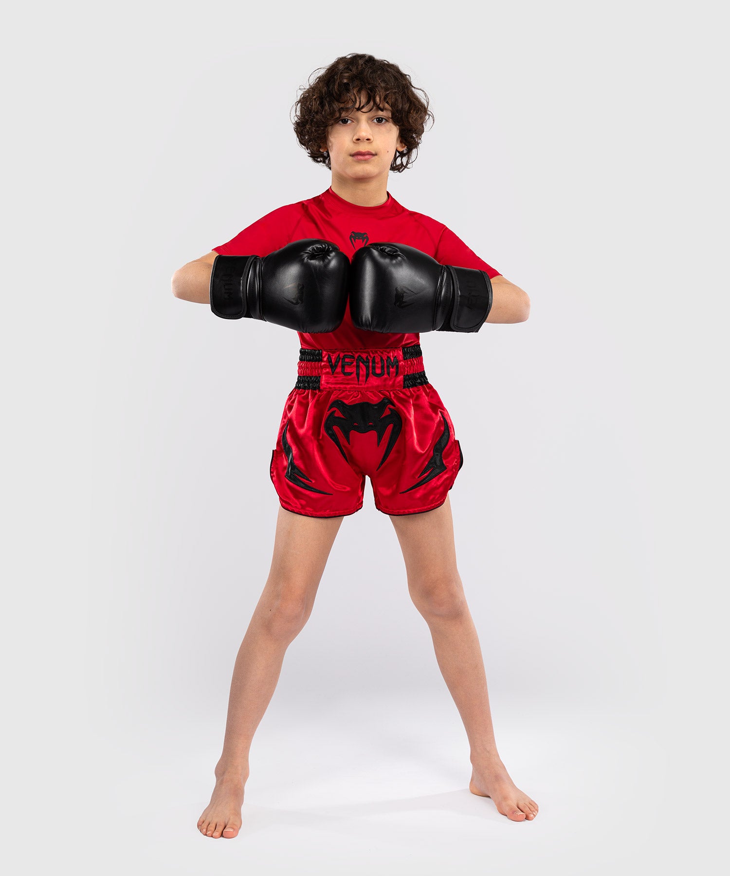 Short de Muay Thaï Venum Inferno pour Enfants - Rouge Cerise - product-type_Shorts de Muay Thai