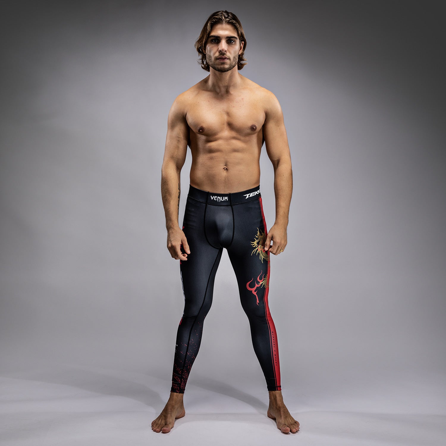 Pantalon de compression Venum x TEKKEN 8 - Marshall Law - Noir/Rouge/Or - product-type_Pantalons de Compression