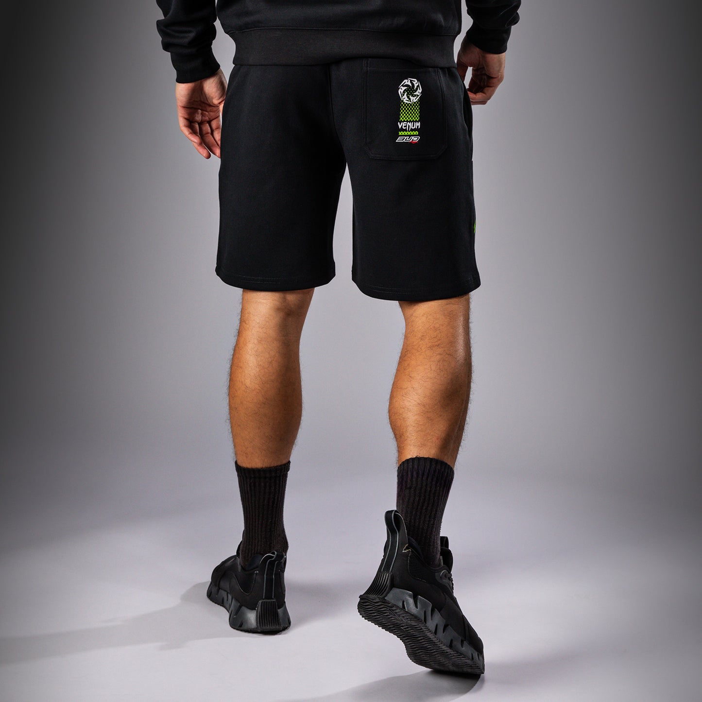 Short en coton pour Hommes Venum x Bud Racing - Noir/Blanc/Citron Vert - product-type_Shorts en Coton