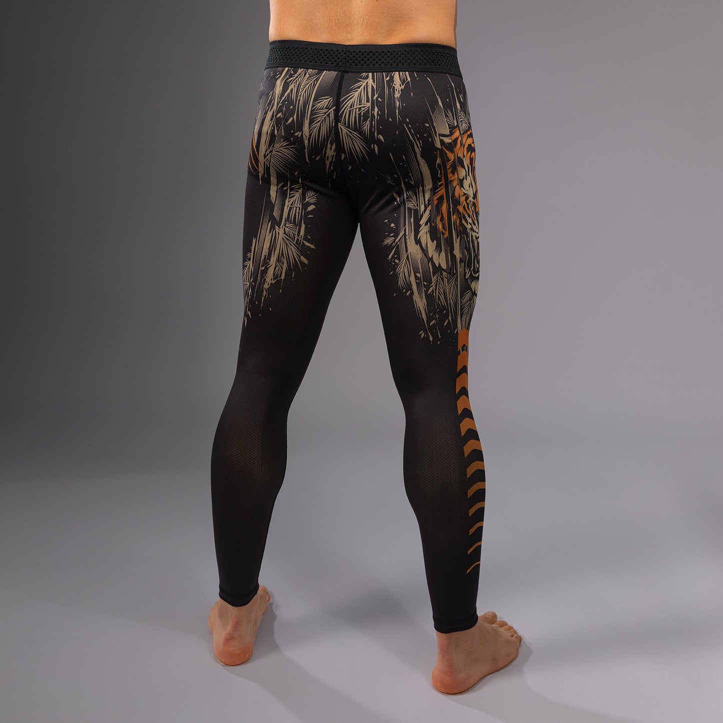 Pantalon de Compression Venum Tiger pour Hommes - Noir/Orange Néon - product-type_Pantalons de Compression
