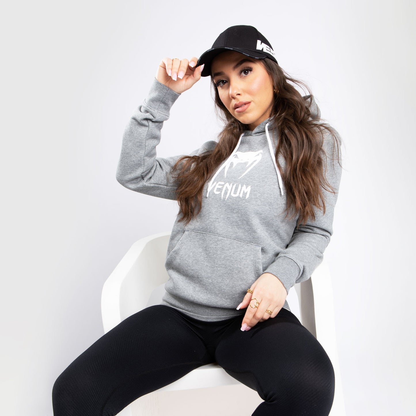Sweatshirt à Capuche Venum Classic - Pour Femme - Gris Chiné Clair - product-type_Sweatshirts