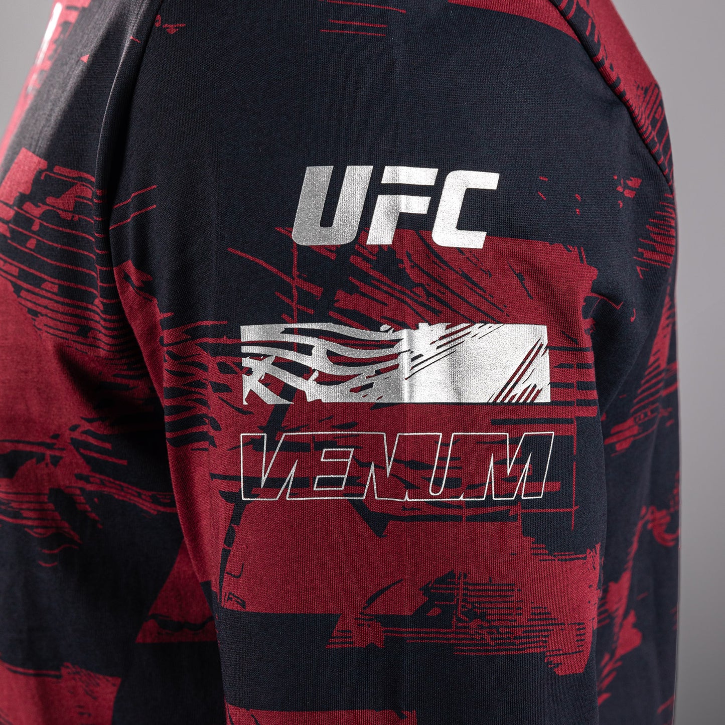 T-shirt manches longues Homme UFC Zenith by Venum Authentic Fight Week - Bleu marine/Bordeaux/Argent