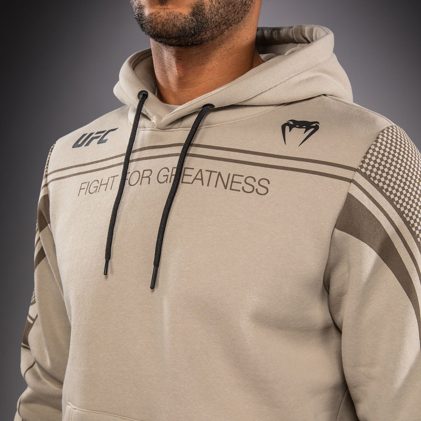 Sweat à Capuche pour Homme Venum UFC Unity by Venum Authentic Fight Week - Sable